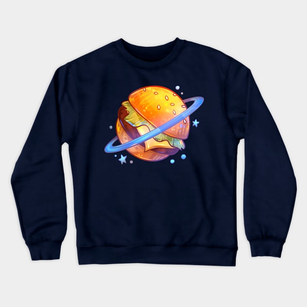 Galaxy Burger Crewneck Sweatshirt by Claire Lin